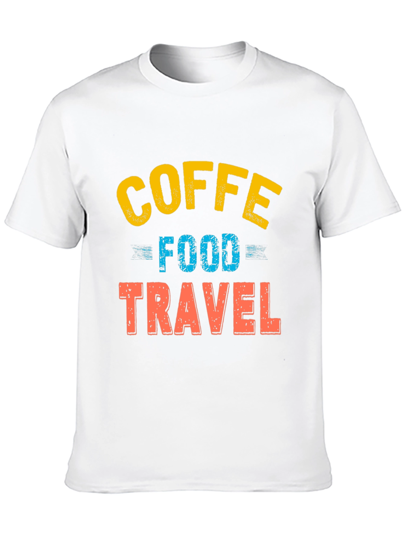 Coffee Food Travel Graphic Tee - Black