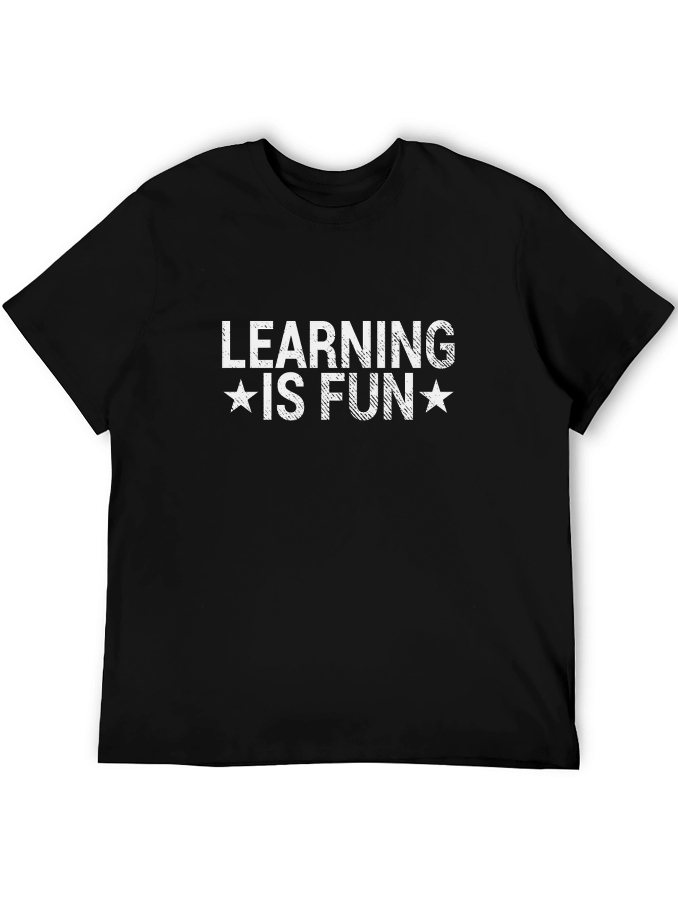Learning is Fun Black Graphic Tee