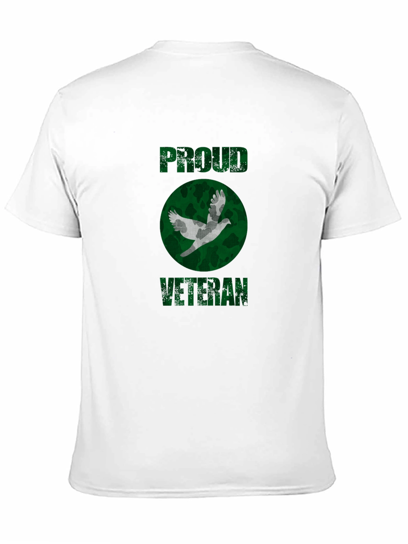 Proud Veteran Camo Dove Graphic T-Shirt