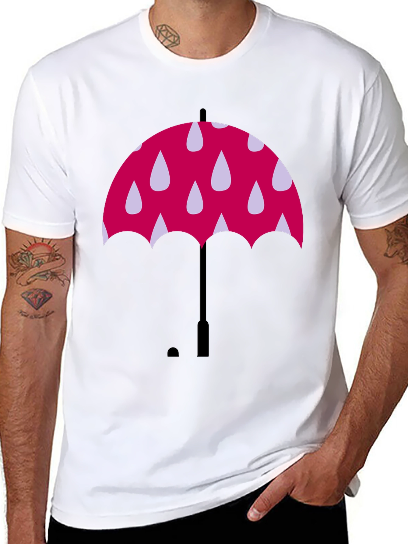 Umbrella Graphic Black T-Shirt