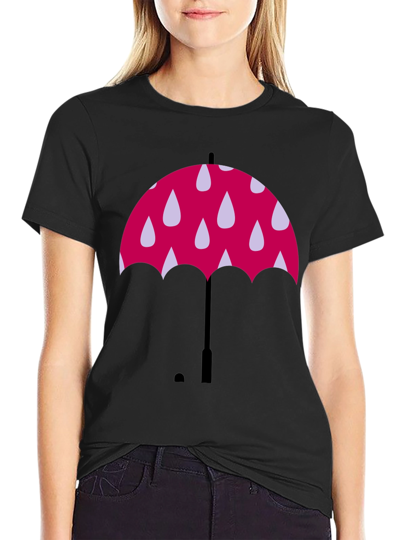 Umbrella Graphic Black T-Shirt