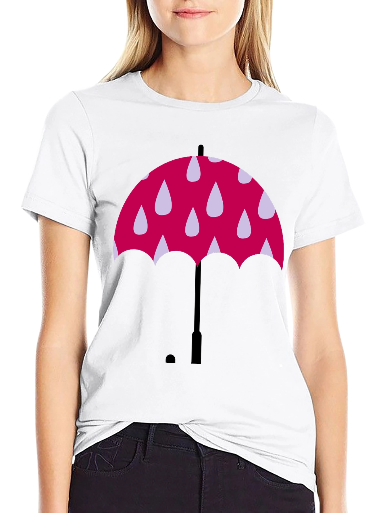 Umbrella Graphic Black T-Shirt