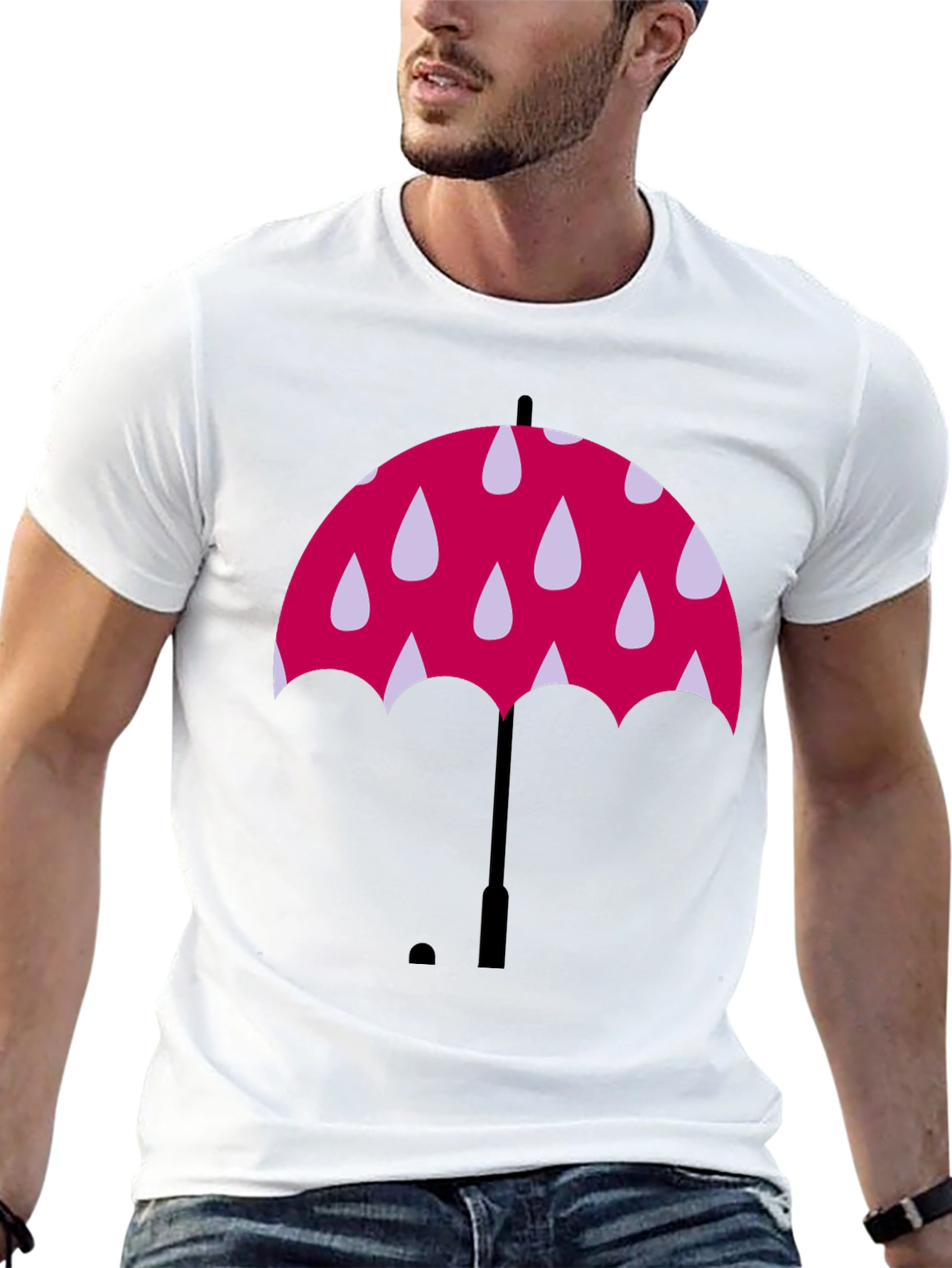 Umbrella Graphic Black T-Shirt