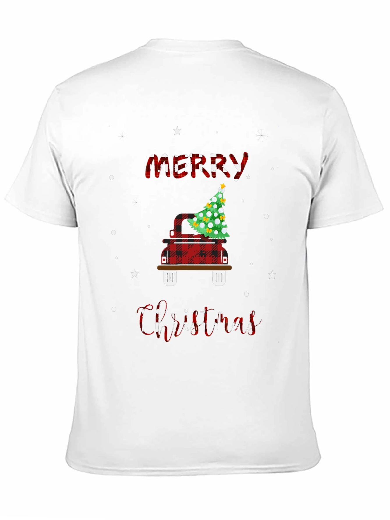 Plaid Christmas Truck T-Shirt