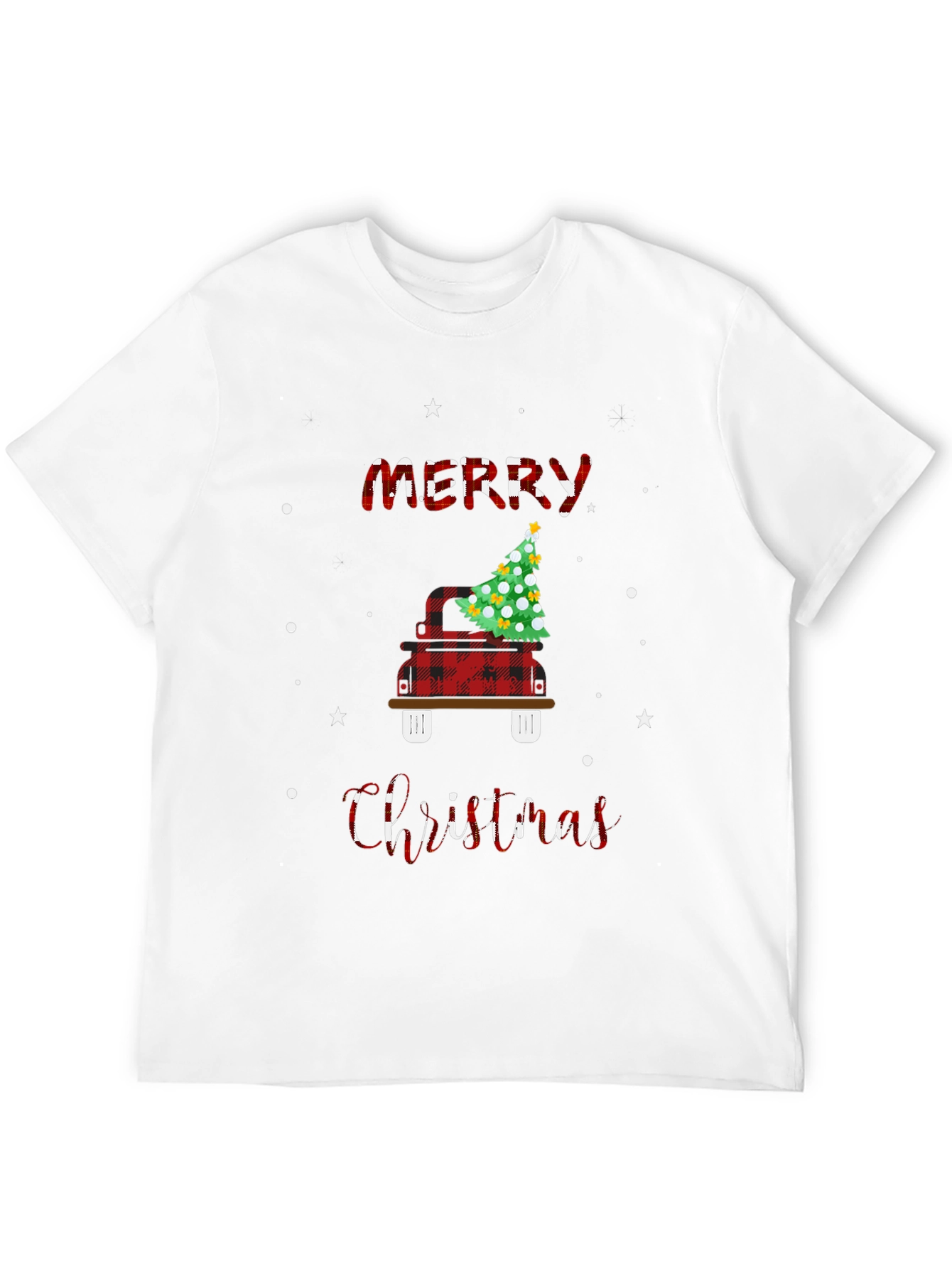 Plaid Christmas Truck T-Shirt