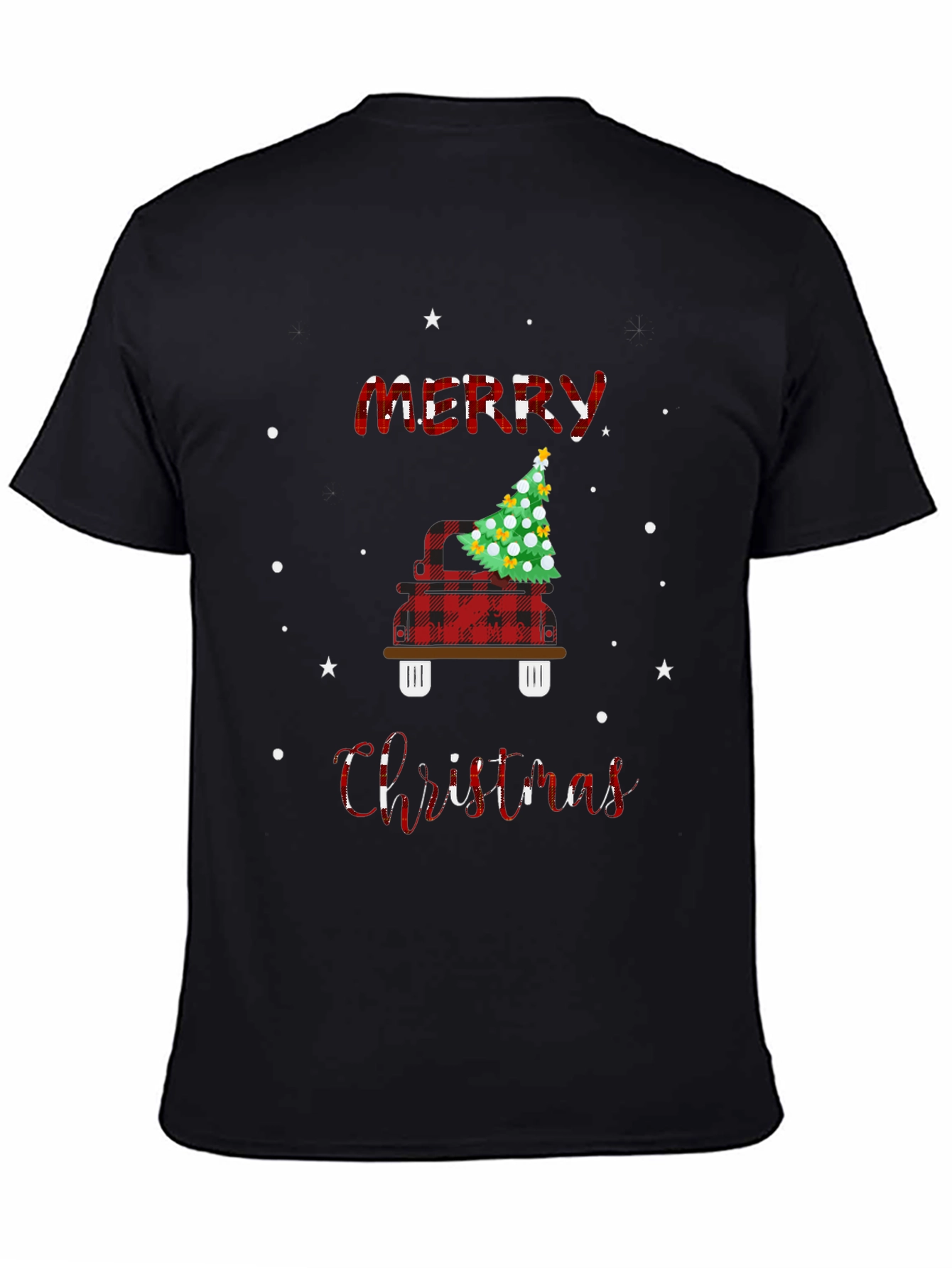 Plaid Christmas Truck T-Shirt