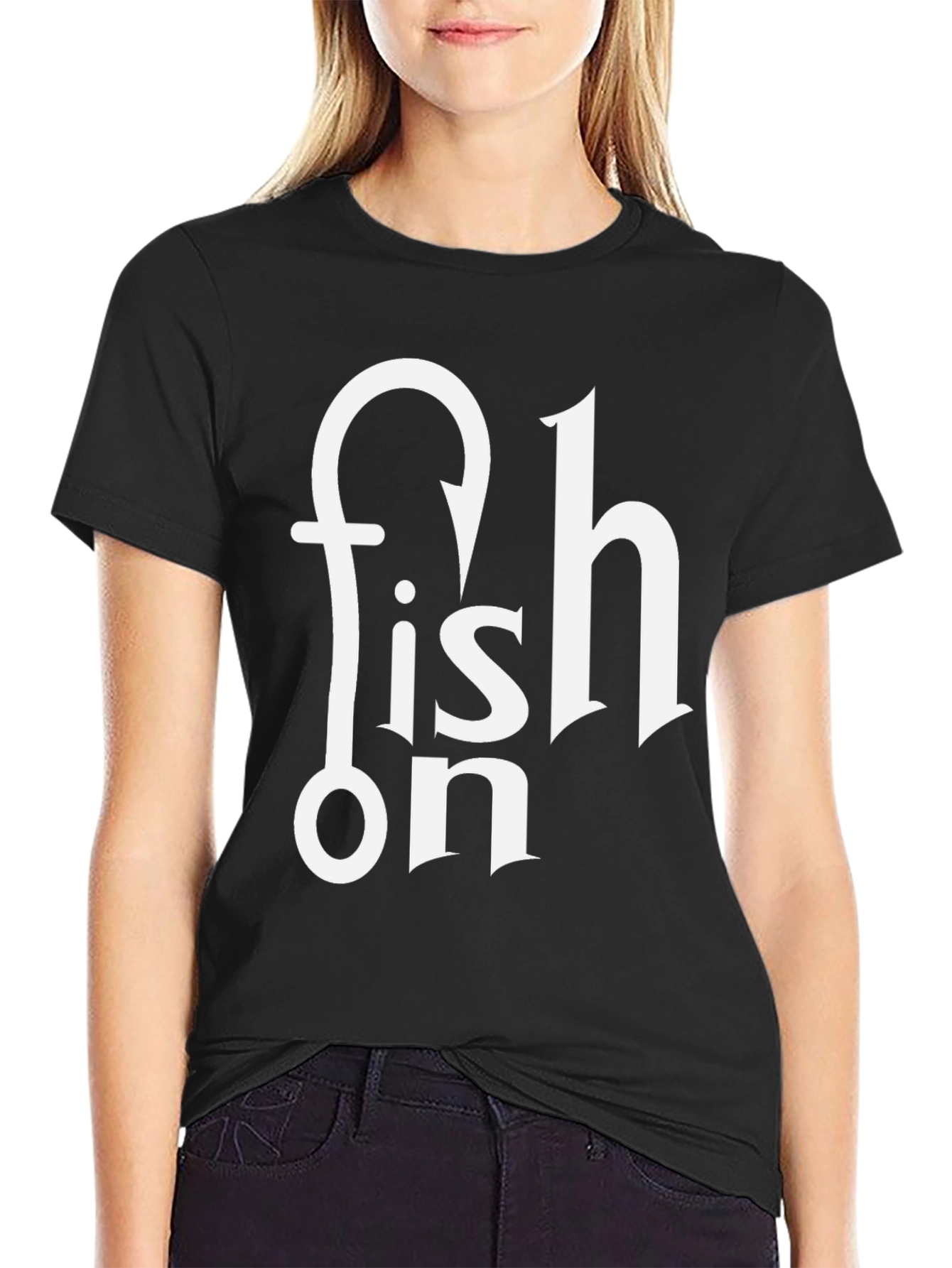 Fish On T-Shirt - Fishing Hook Graphic Tee