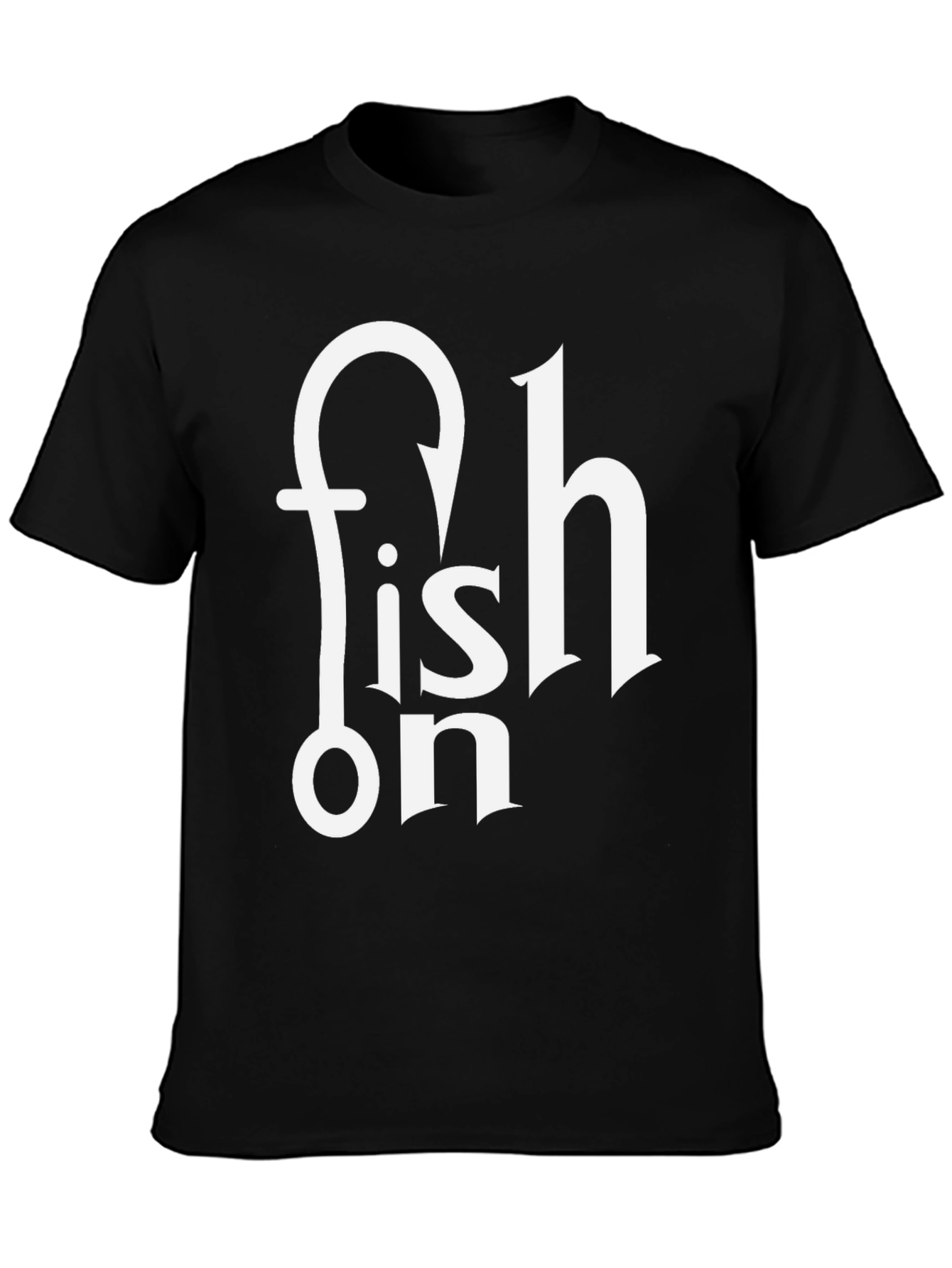 Fish On T-Shirt - Fishing Hook Graphic Tee