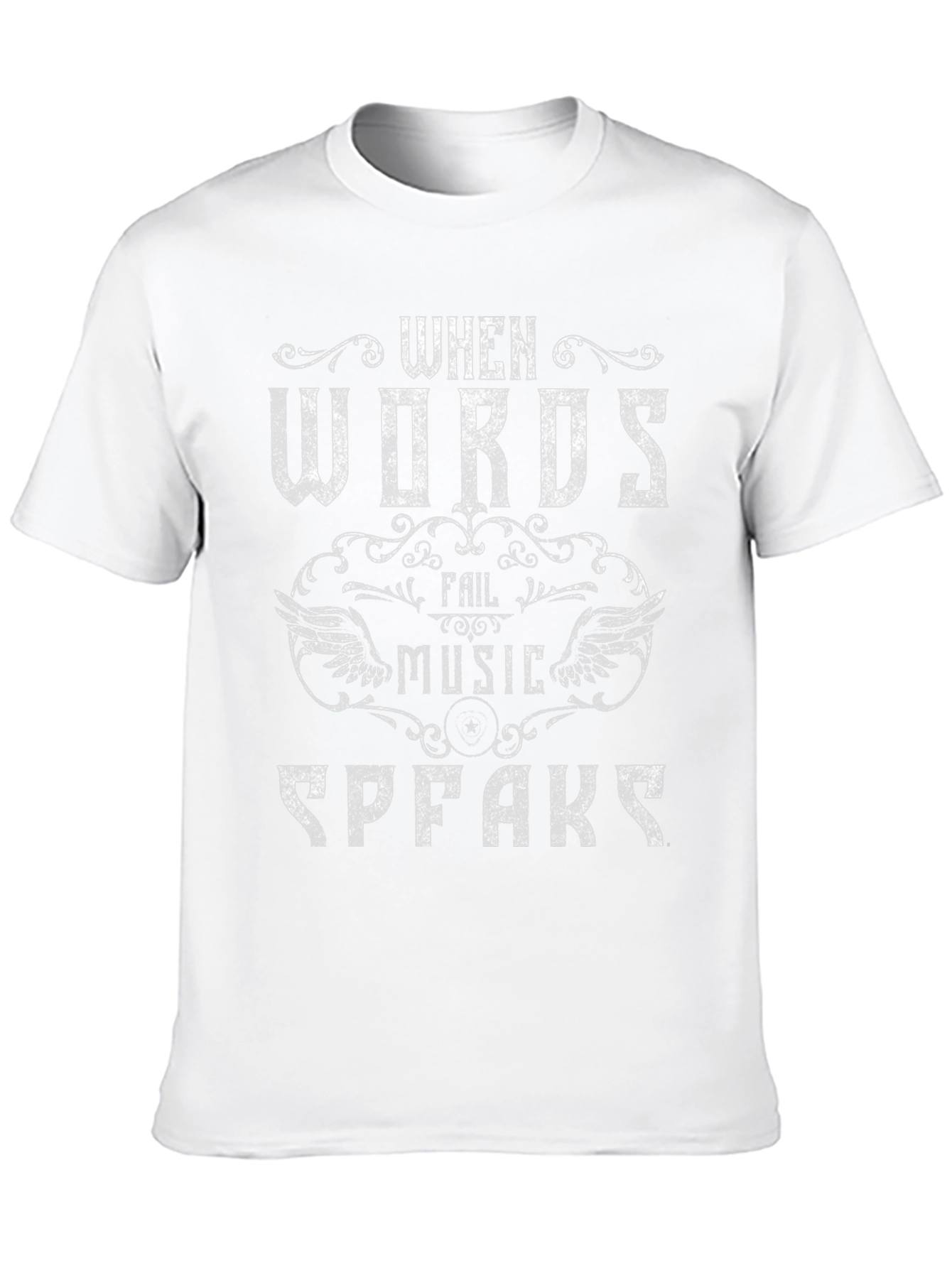 When Words Fail Music Speaks Graphic Tee