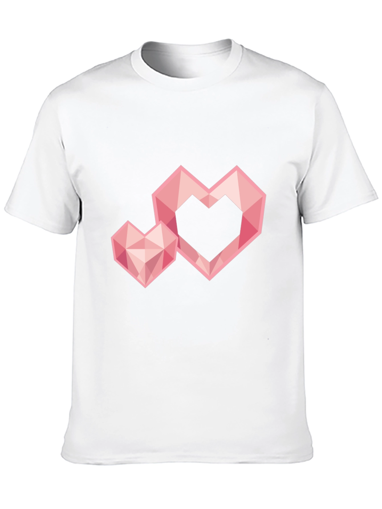 Geometric Heart Graphic Tee - Trendy Black T-Shirt
