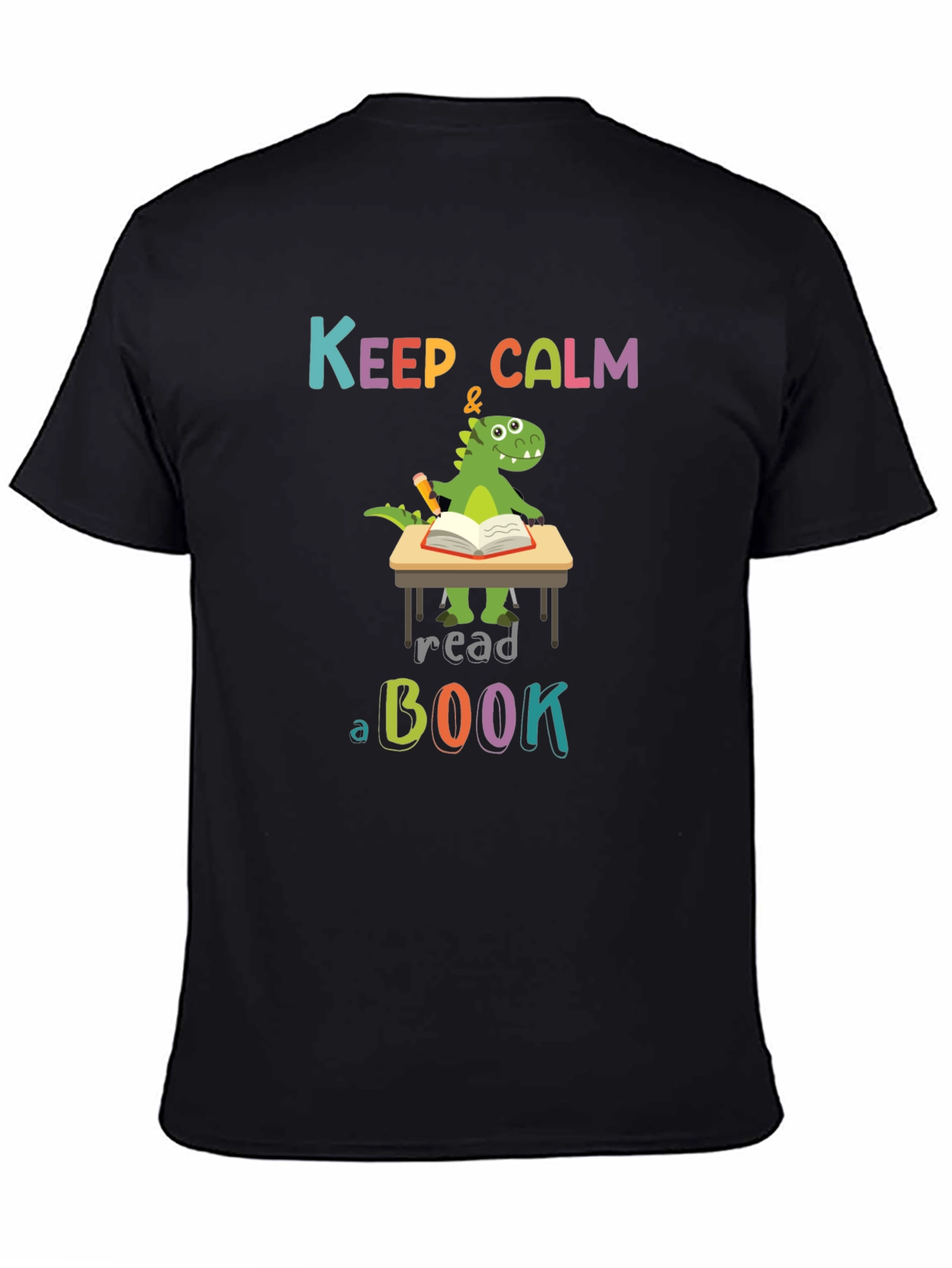 Keep Calm & Read a Book Dinosaur T-Shirt