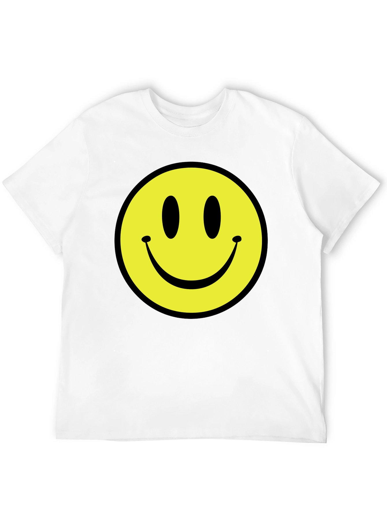 Smiley Face Black T-Shirt - Happy Graphic Tee