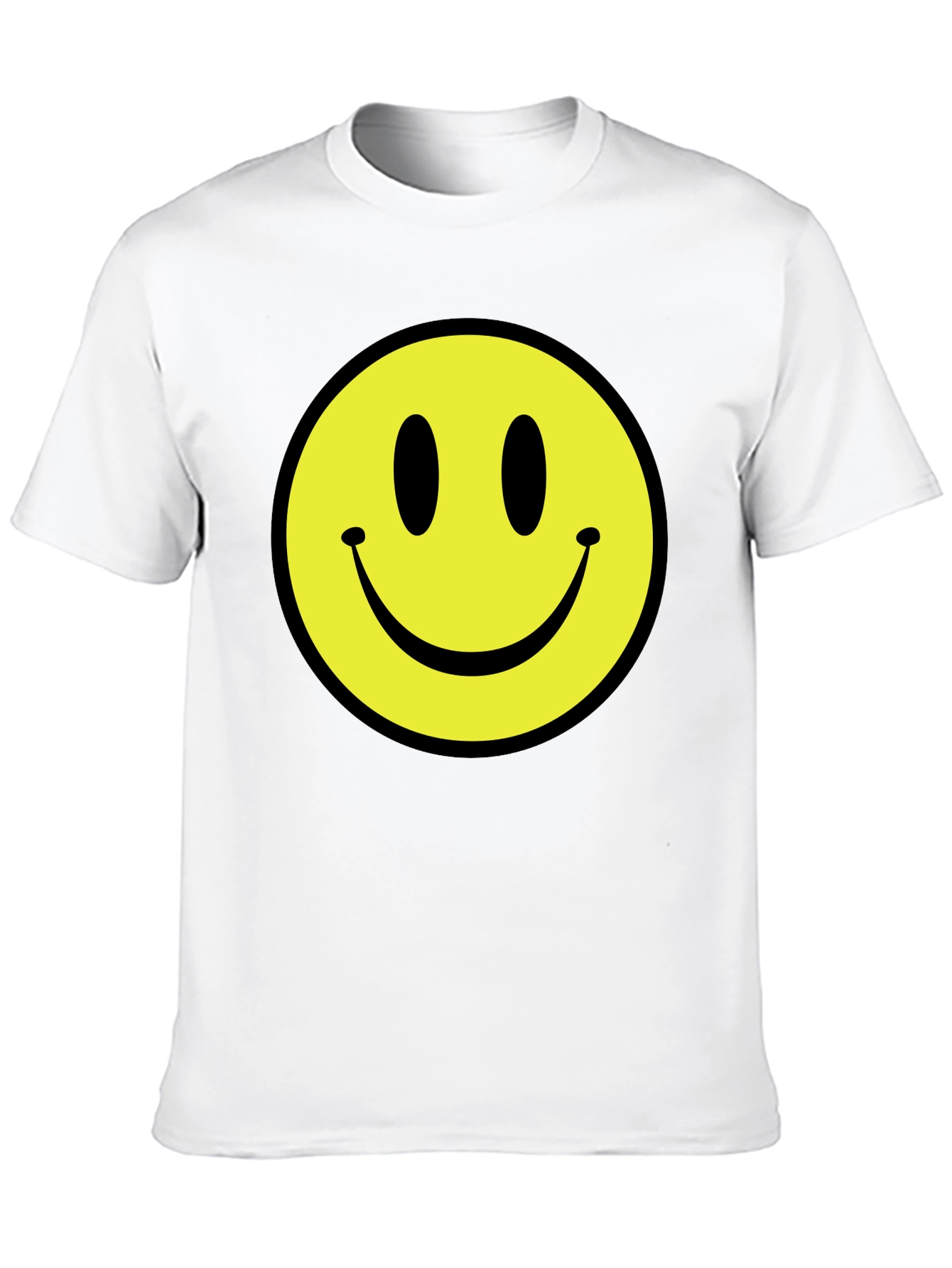 Smiley Face Black T-Shirt - Happy Graphic Tee