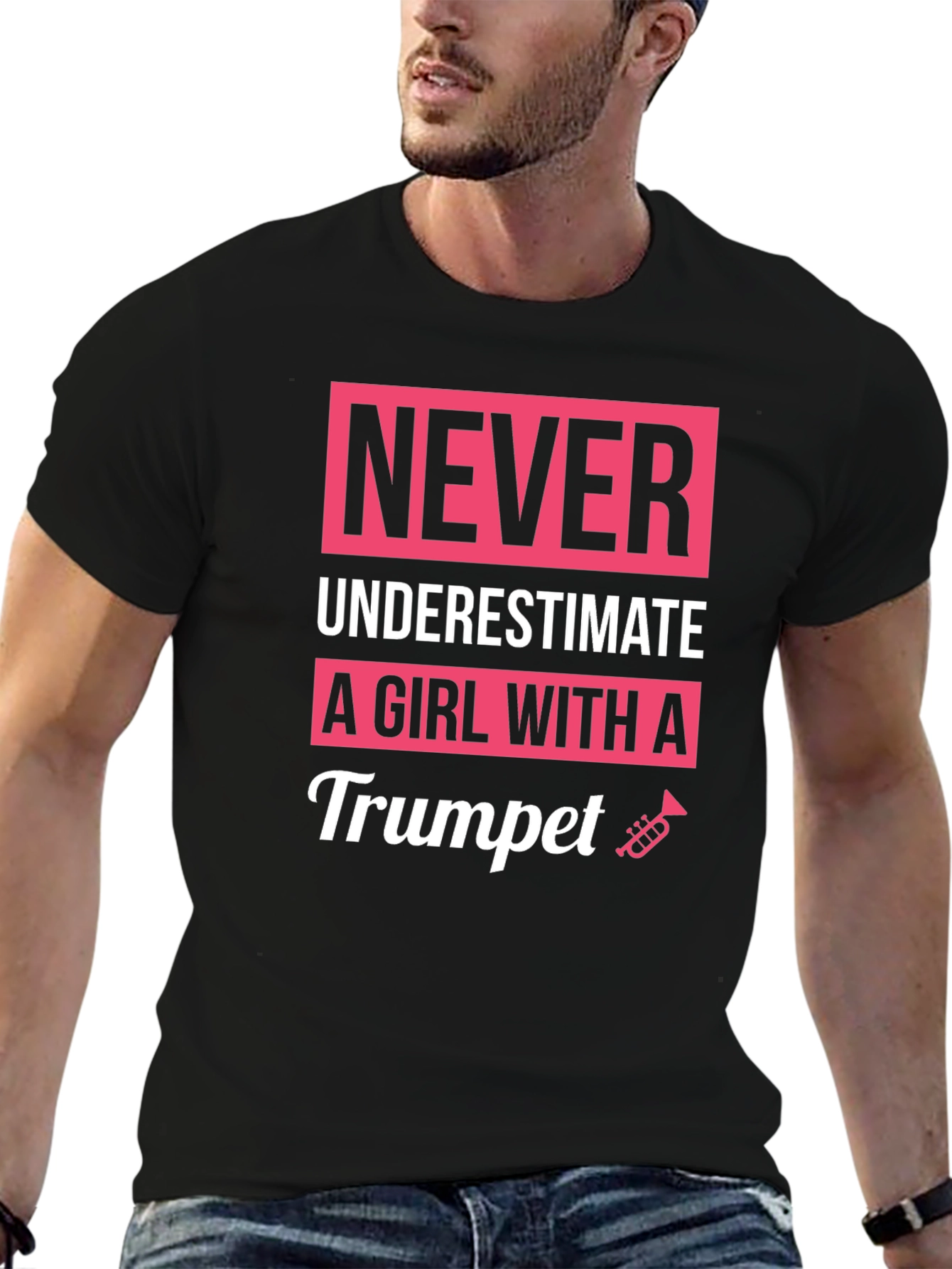 Never Underestimate a Girl with a Trumpet T-Shirt