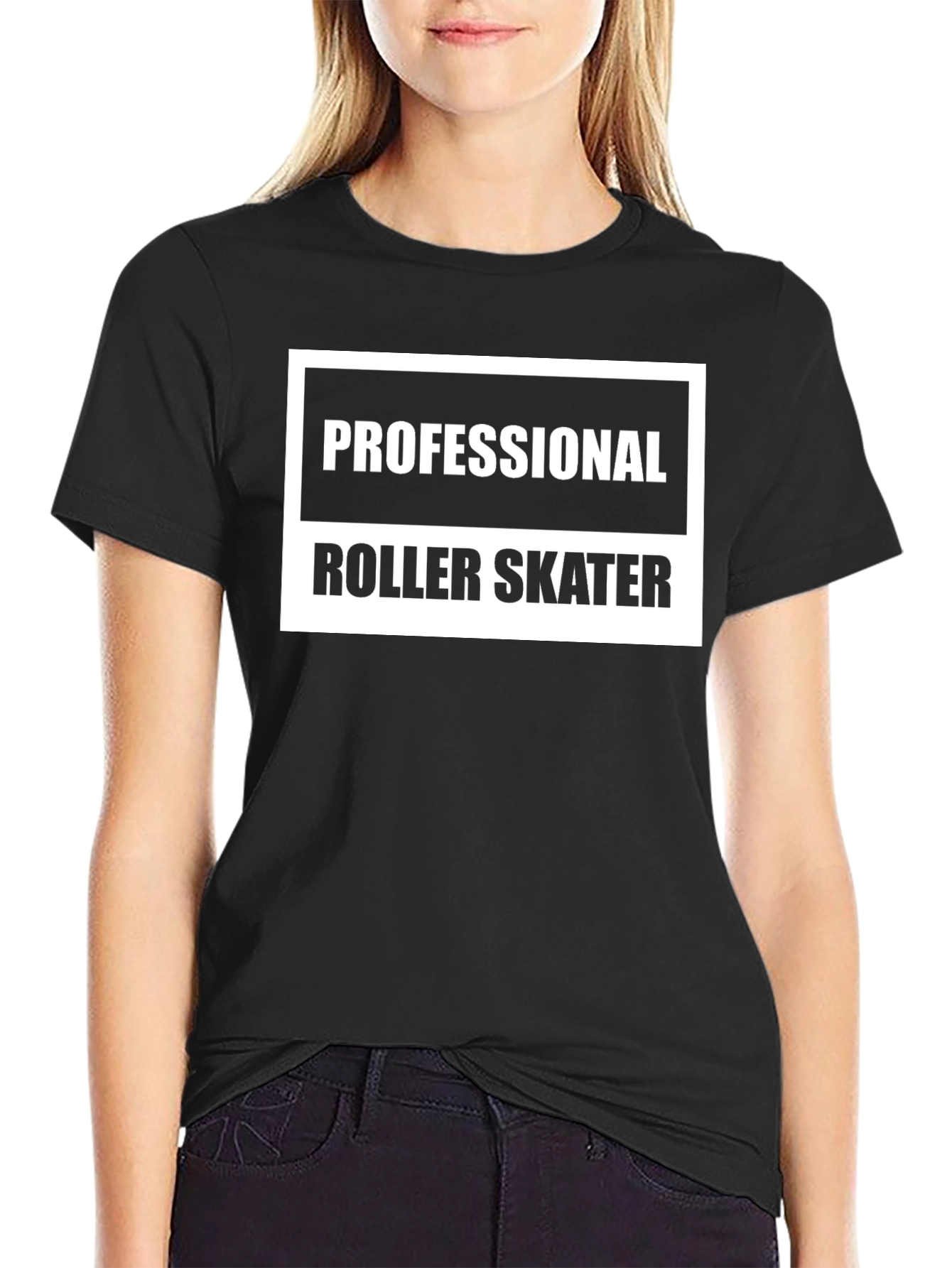 Professional Roller Skater Black Graphic Tee