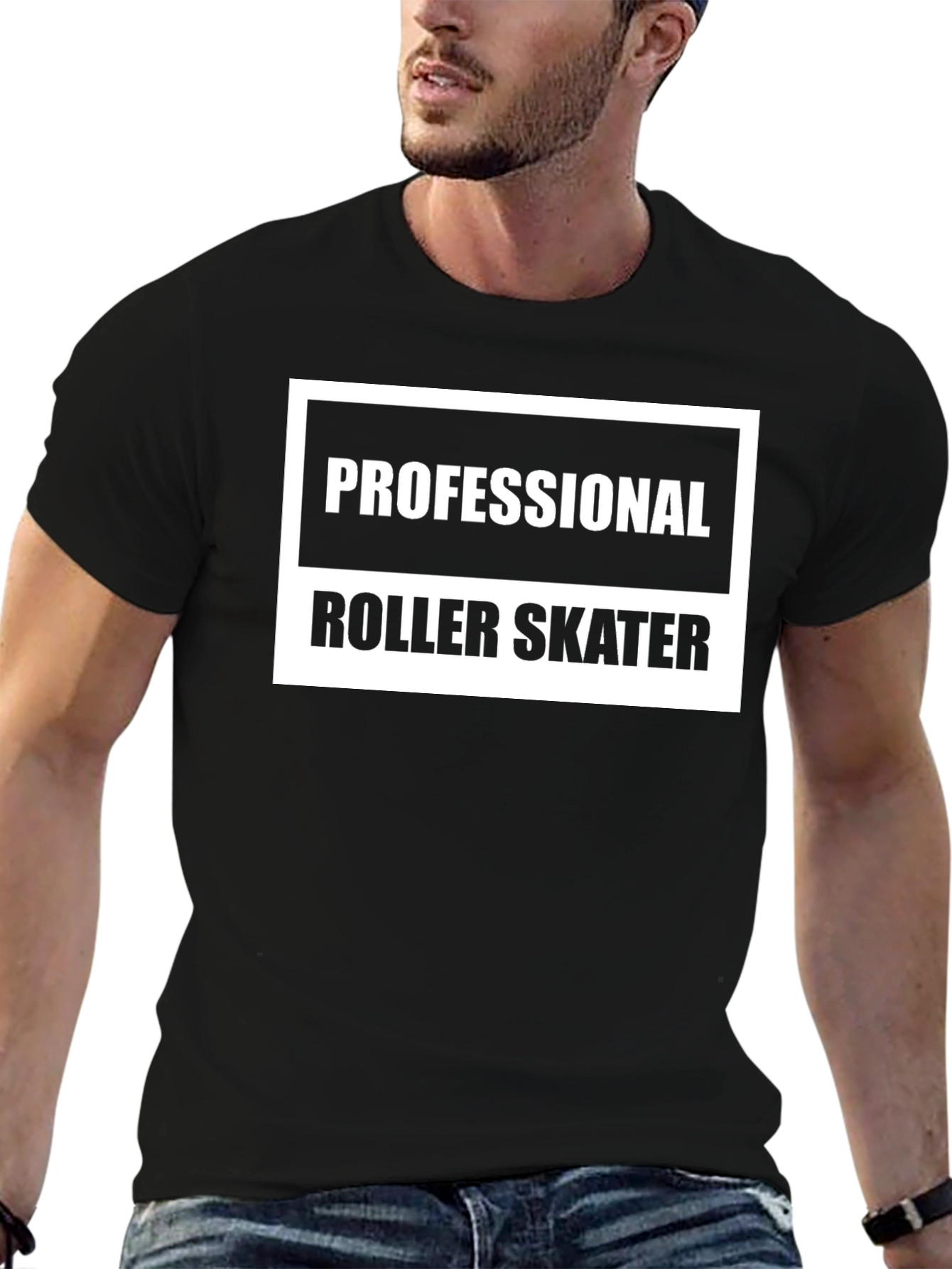 Professional Roller Skater Black Graphic Tee