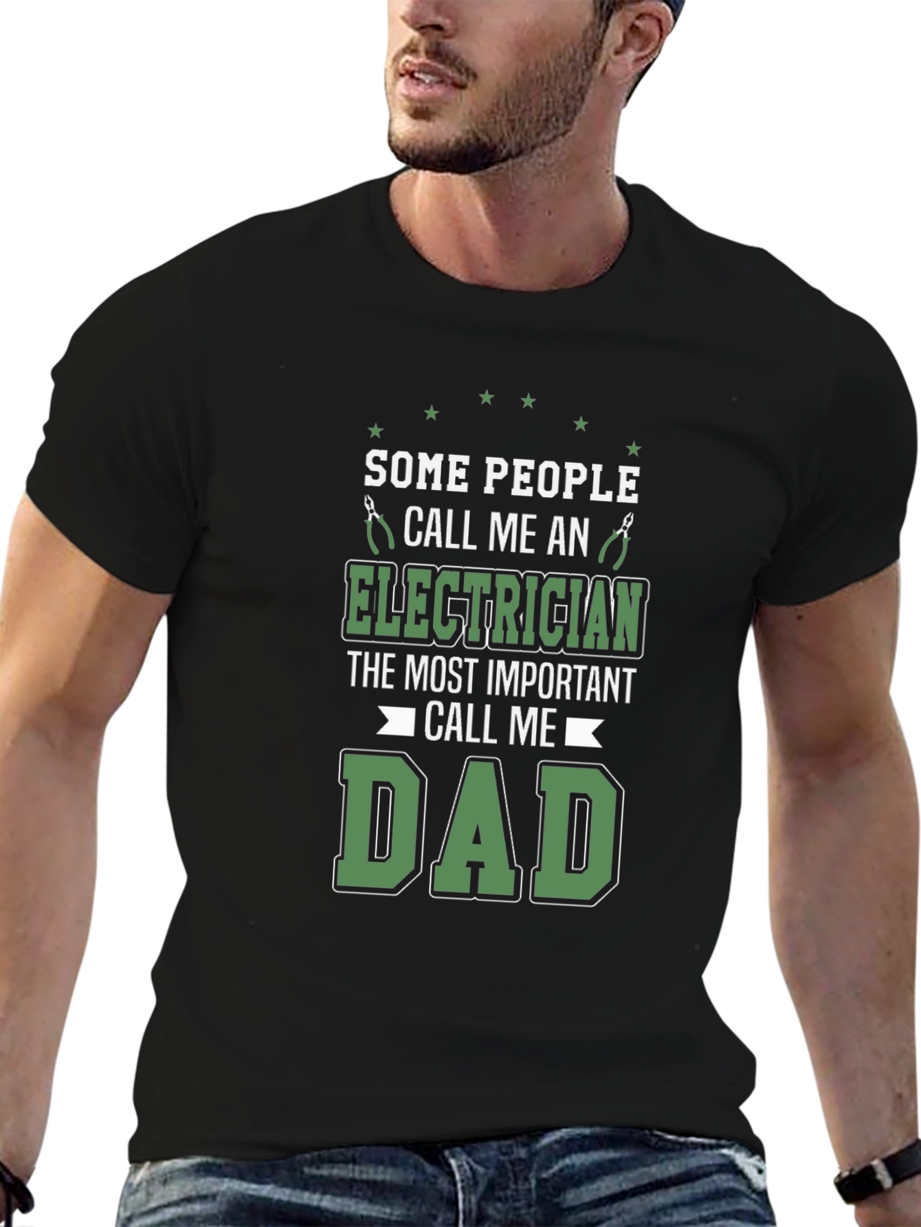 Electrician Dad T-Shirt - Funny Fathers Day Gift