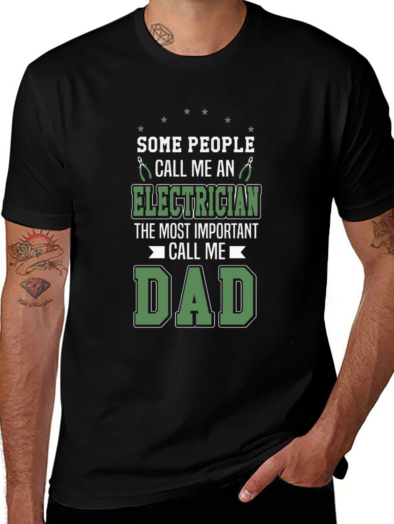 Electrician Dad T-Shirt - Funny Fathers Day Gift