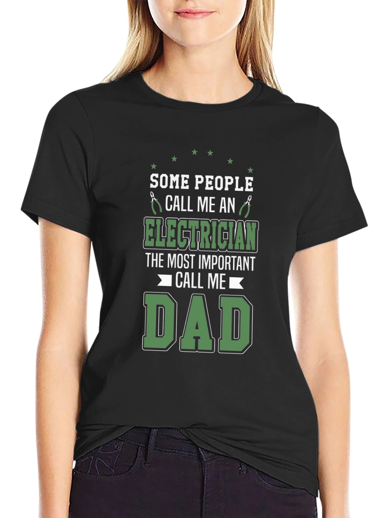 Electrician Dad T-Shirt - Funny Fathers Day Gift