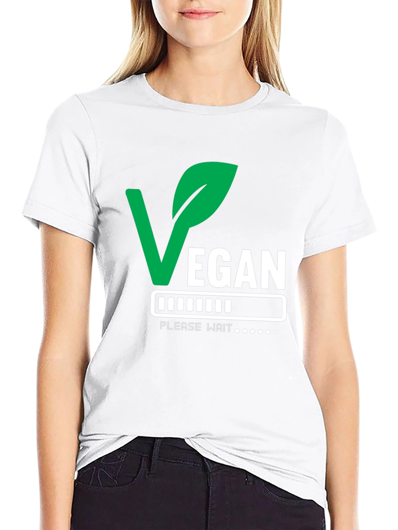 Vegan Please Wait T-Shirt - Loading Veganism