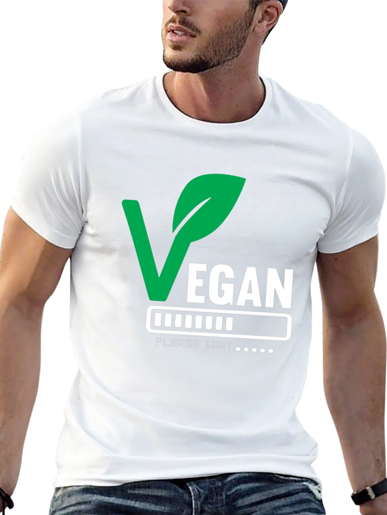 Vegan Please Wait T-Shirt - Loading Veganism