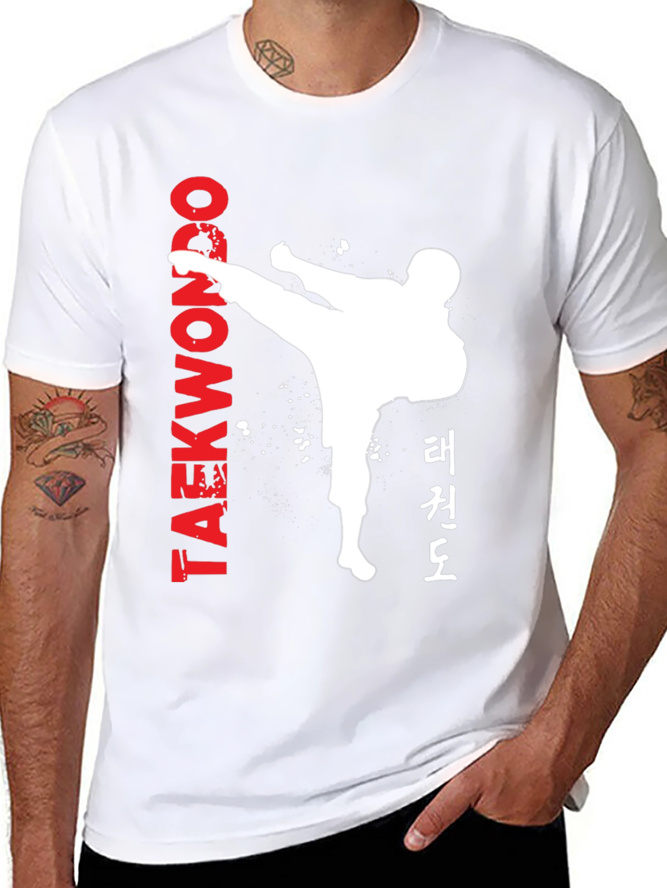Taekwondo Kick T-Shirt - Black Martial Arts Tee
