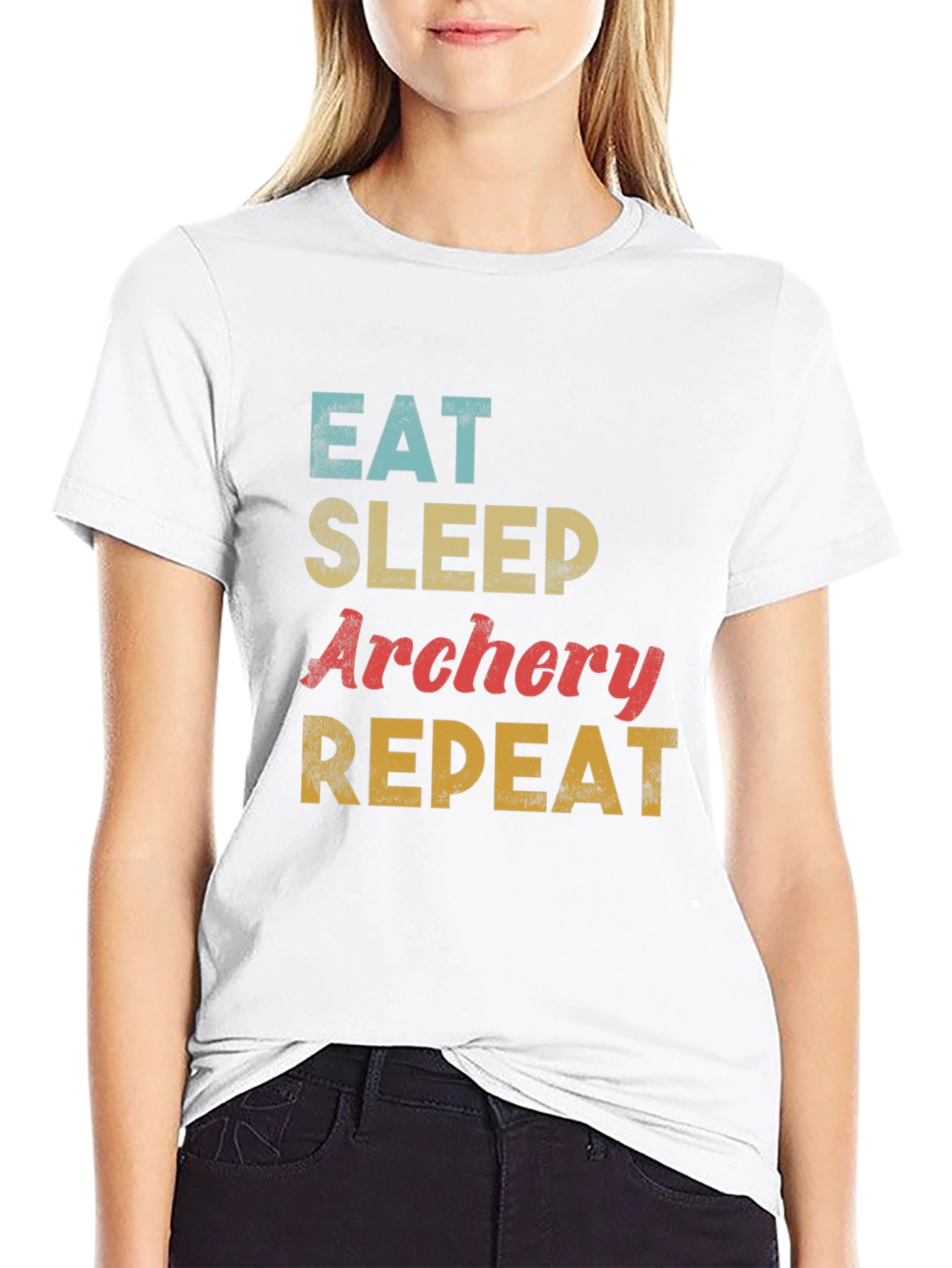 Eat Sleep Archery Repeat T-Shirt - Black