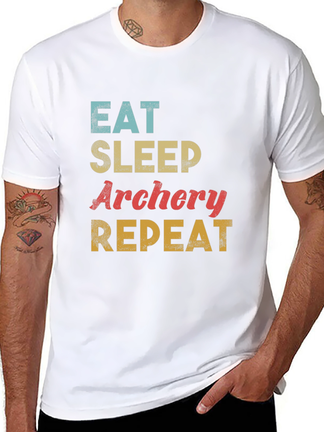 Eat Sleep Archery Repeat T-Shirt - Black