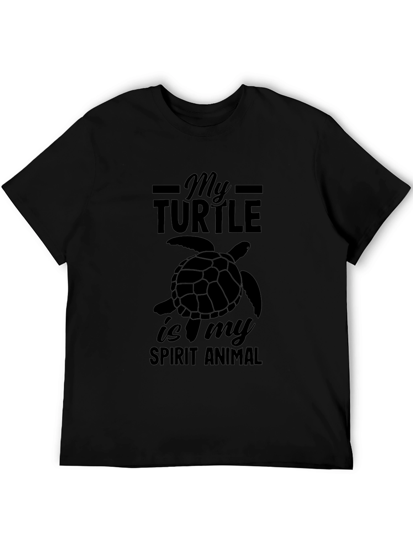 Turtle Spirit Animal Black T-Shirt
