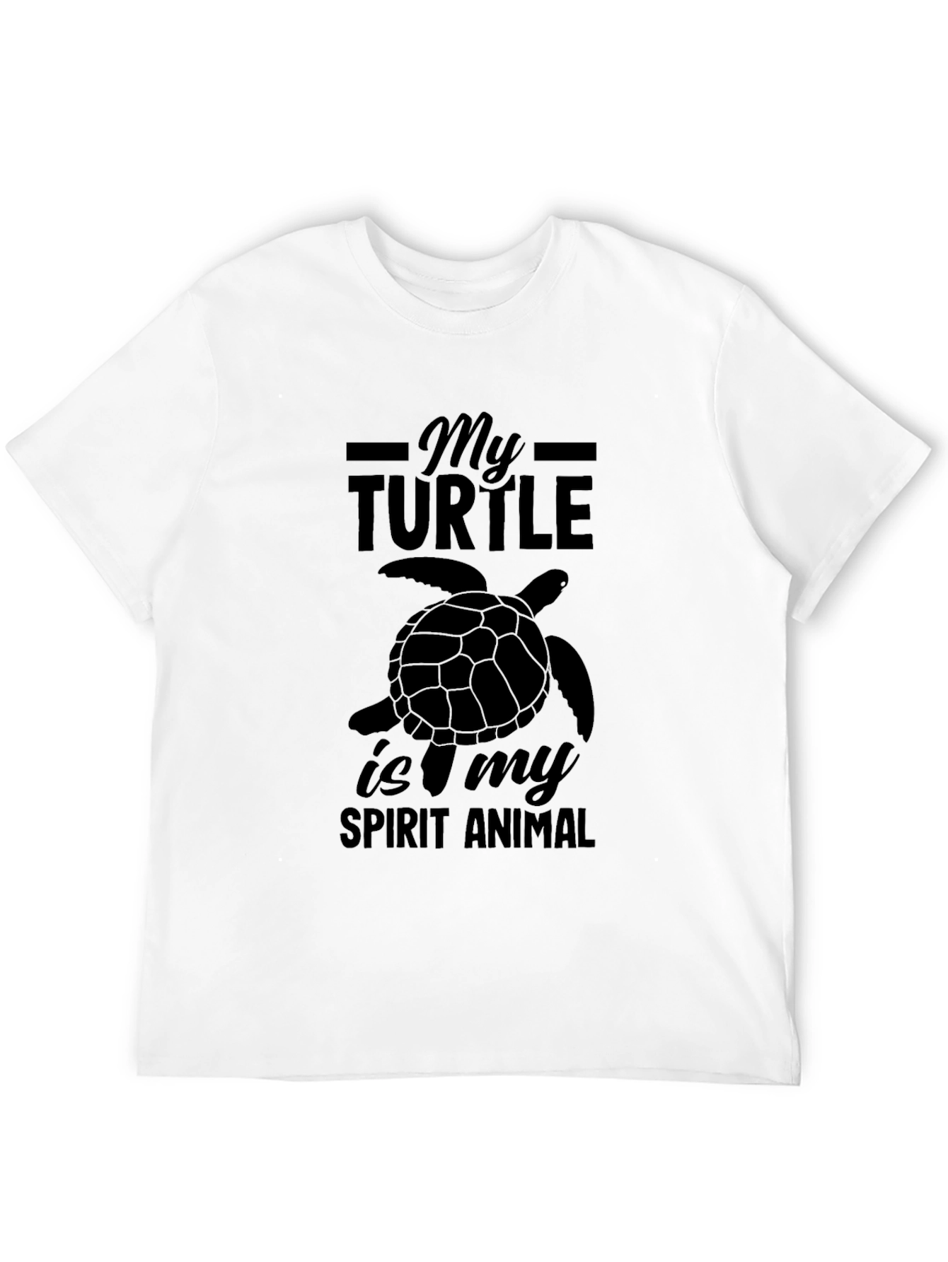 Turtle Spirit Animal Black T-Shirt