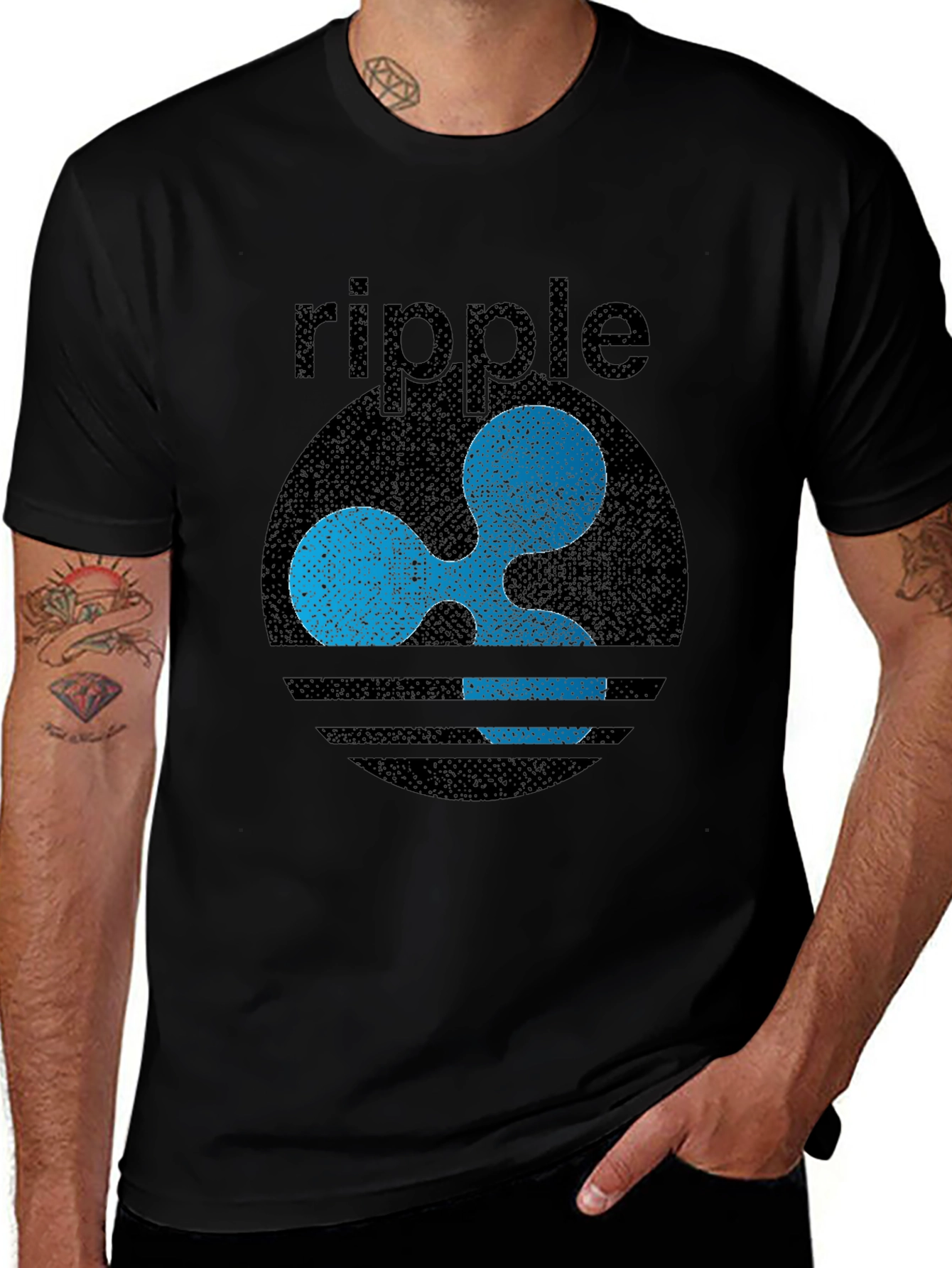 Ripple XRP Crypto Graphic T-Shirt - Distressed Style