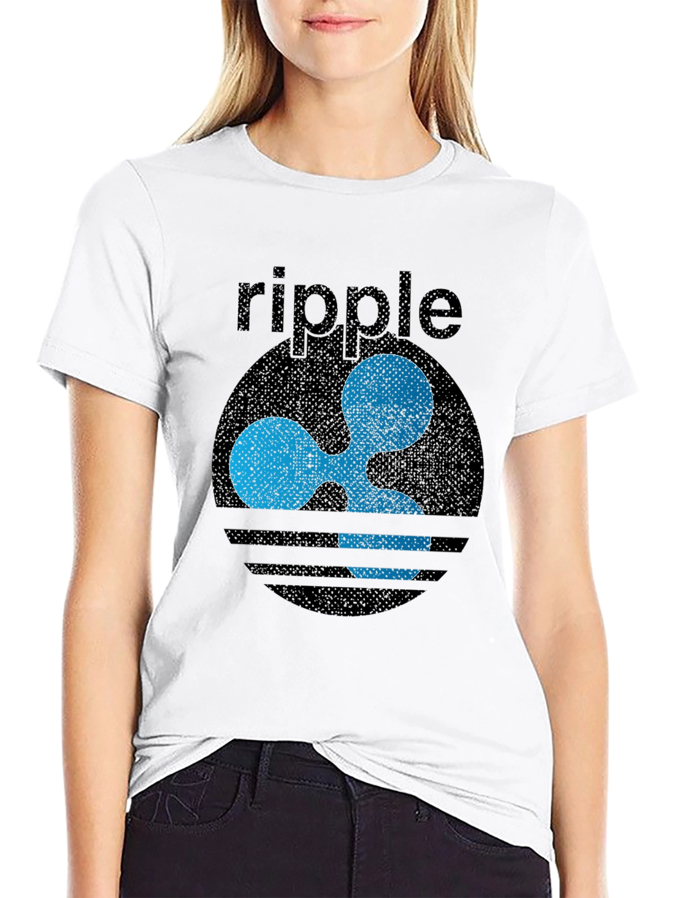 Ripple XRP Crypto Graphic T-Shirt - Distressed Style