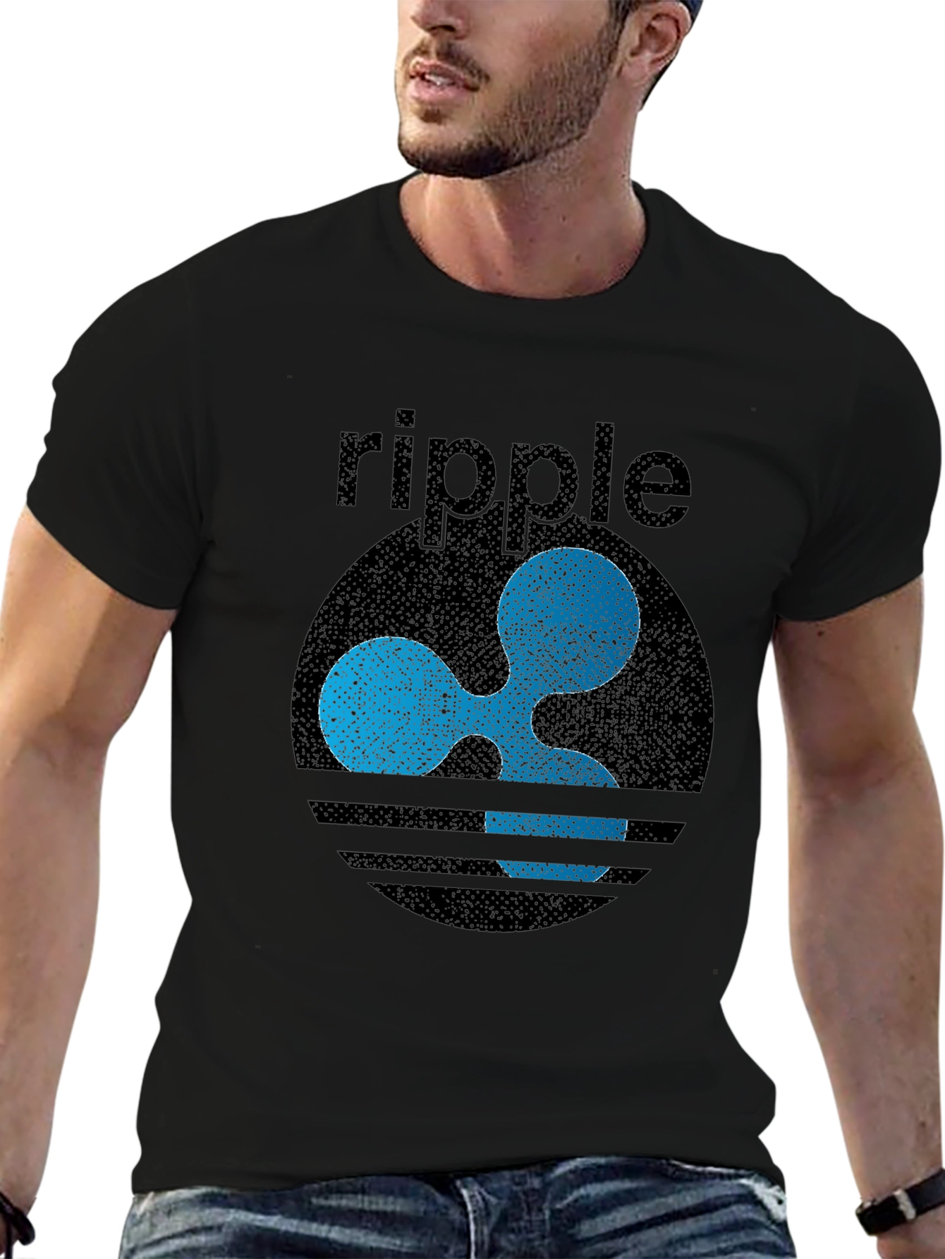 Ripple XRP Crypto Graphic T-Shirt - Distressed Style