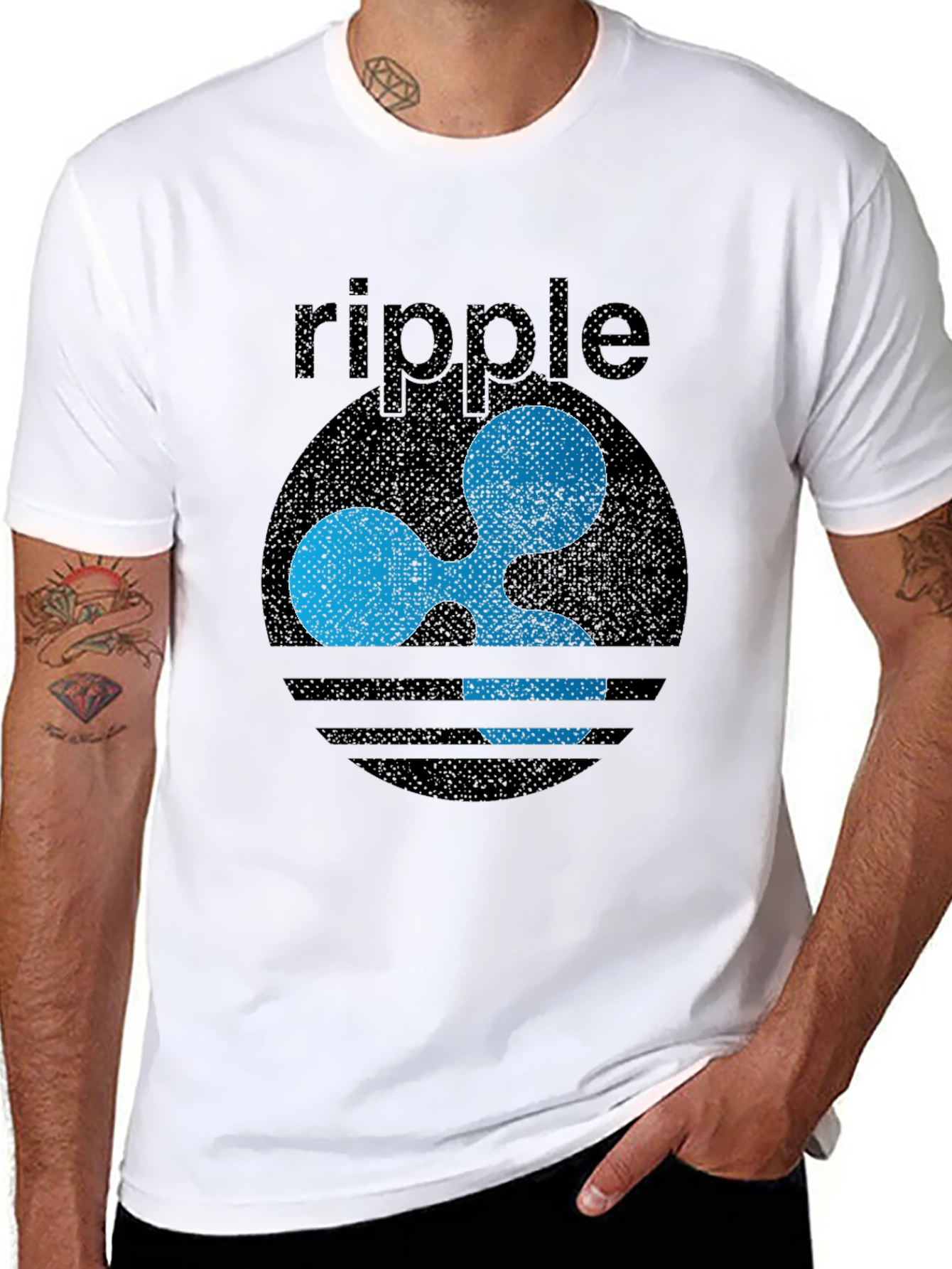 Ripple XRP Crypto Graphic T-Shirt - Distressed Style