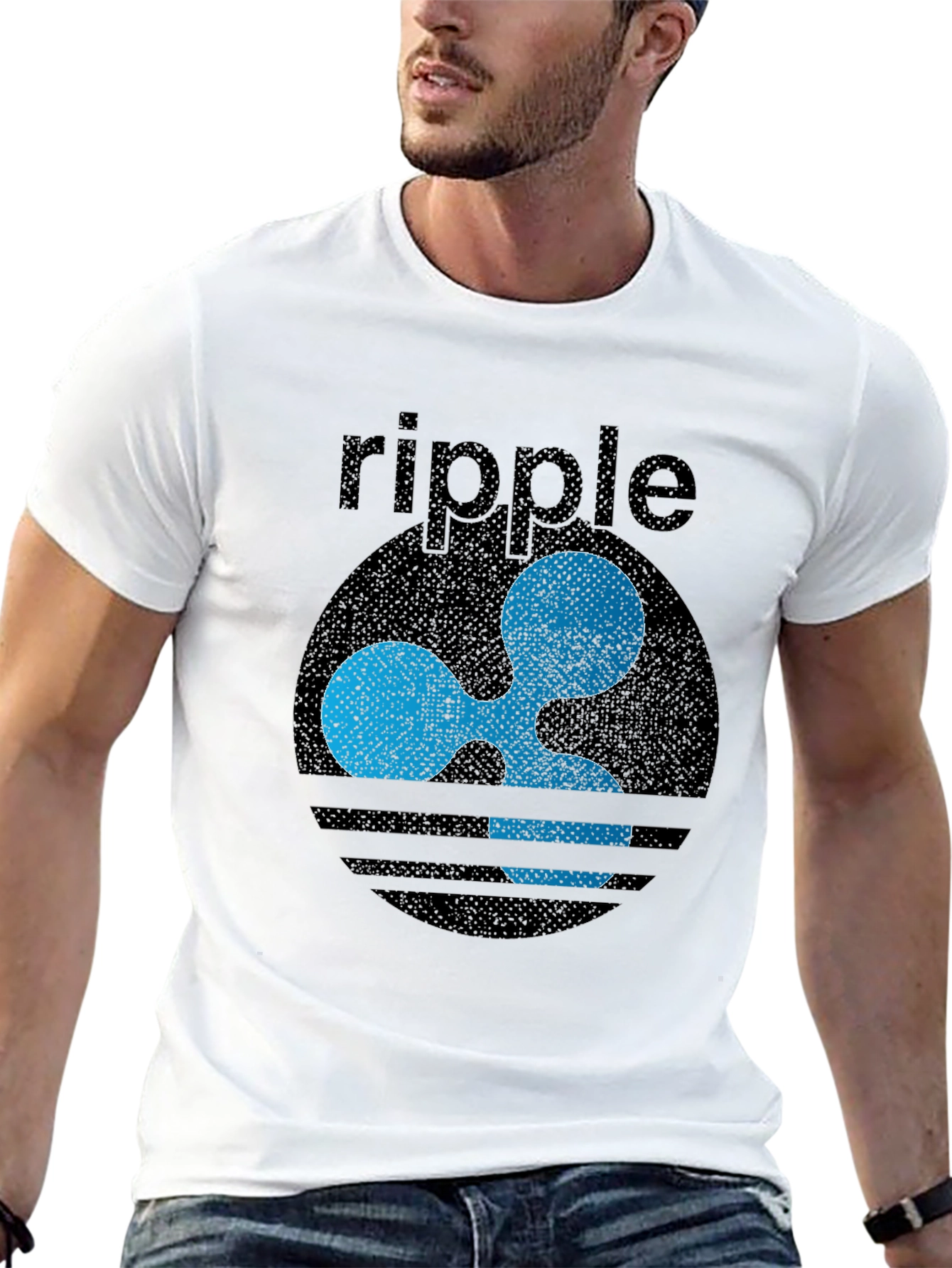 Ripple XRP Crypto Graphic T-Shirt - Distressed Style