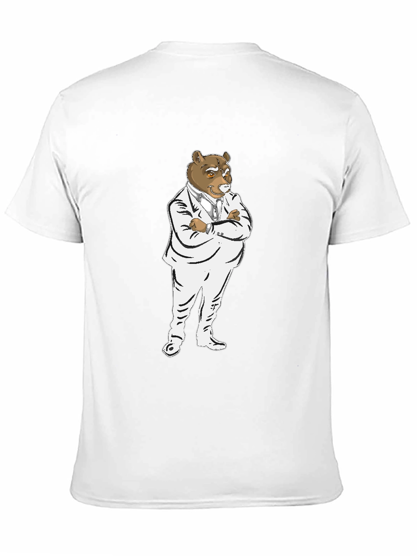 Bear Boss T-Shirt - Black Crew Neck Graphic Tee