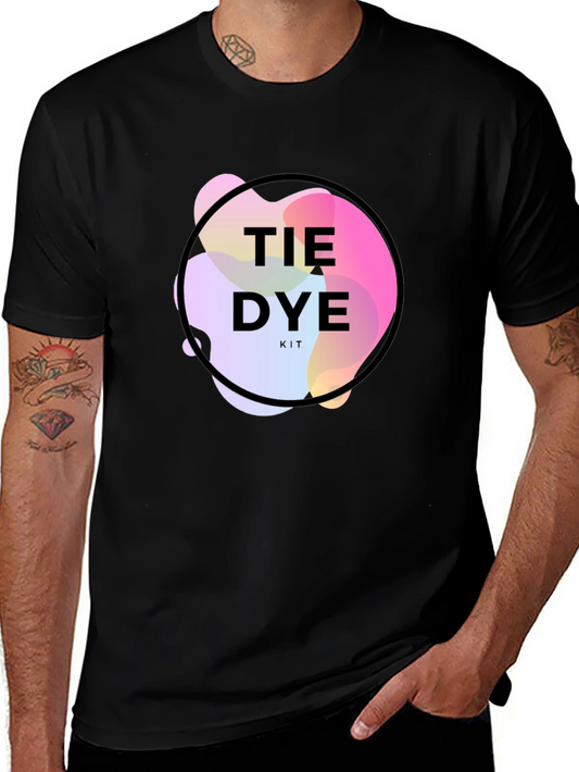 Tie Dye Kit Graphic Tee - Trendy Mens T-Shirt