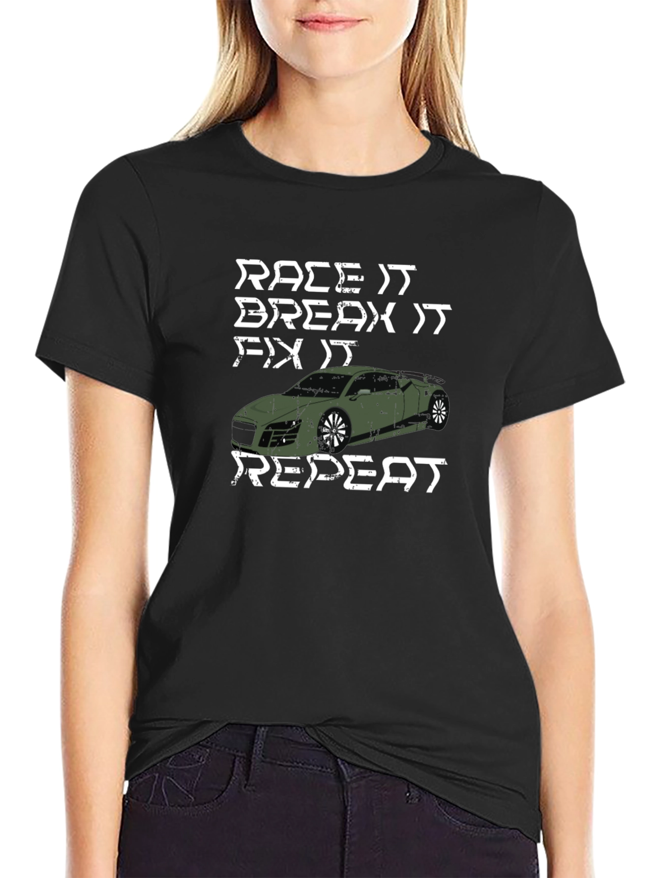 Race It Break It Fix It Repeat Graphic T-Shirt
