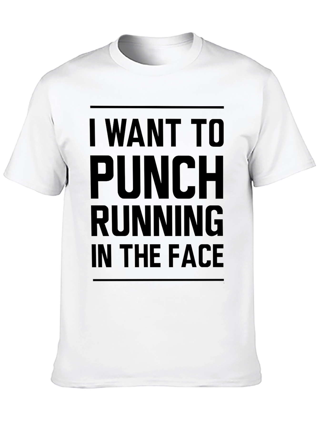 Funny Running T-Shirt - I Want To Punch Running