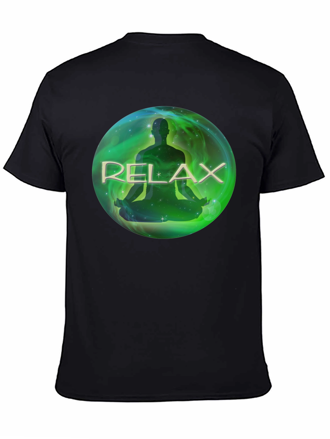 Relax Meditation T-Shirt - Black Soft Fabric