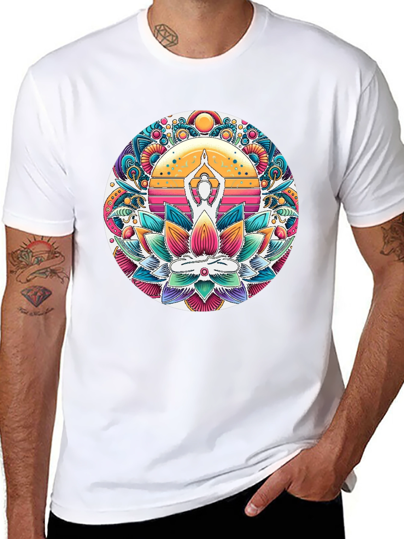 Yoga Lotus Mandala Graphic Tee