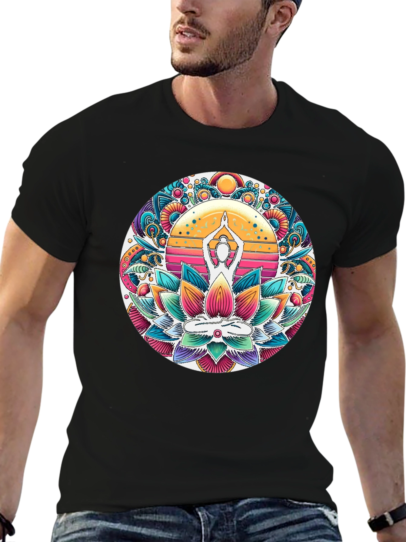 Yoga Lotus Mandala Graphic Tee