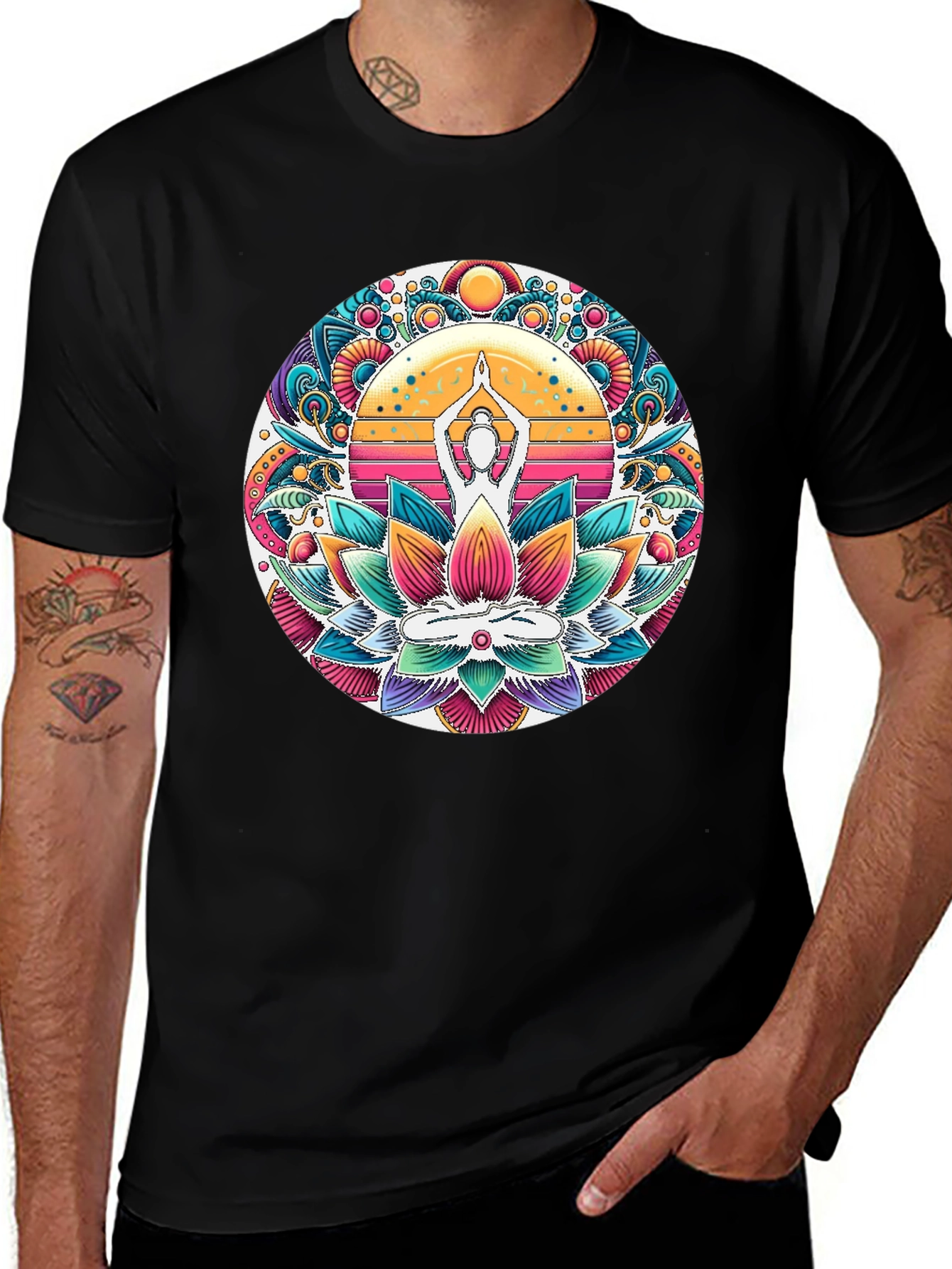 Yoga Lotus Mandala Graphic Tee