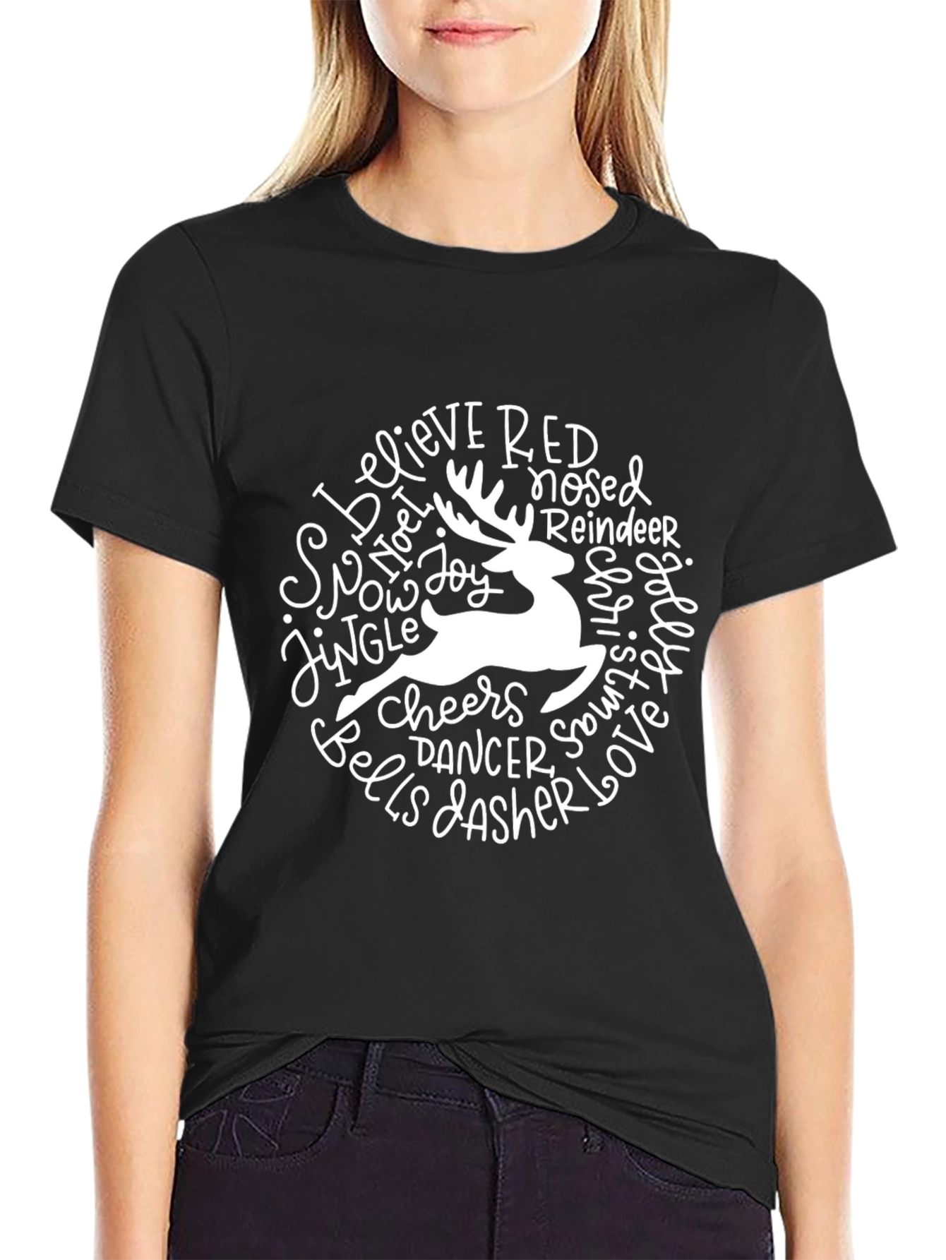 Festive Reindeer Christmas T-Shirt