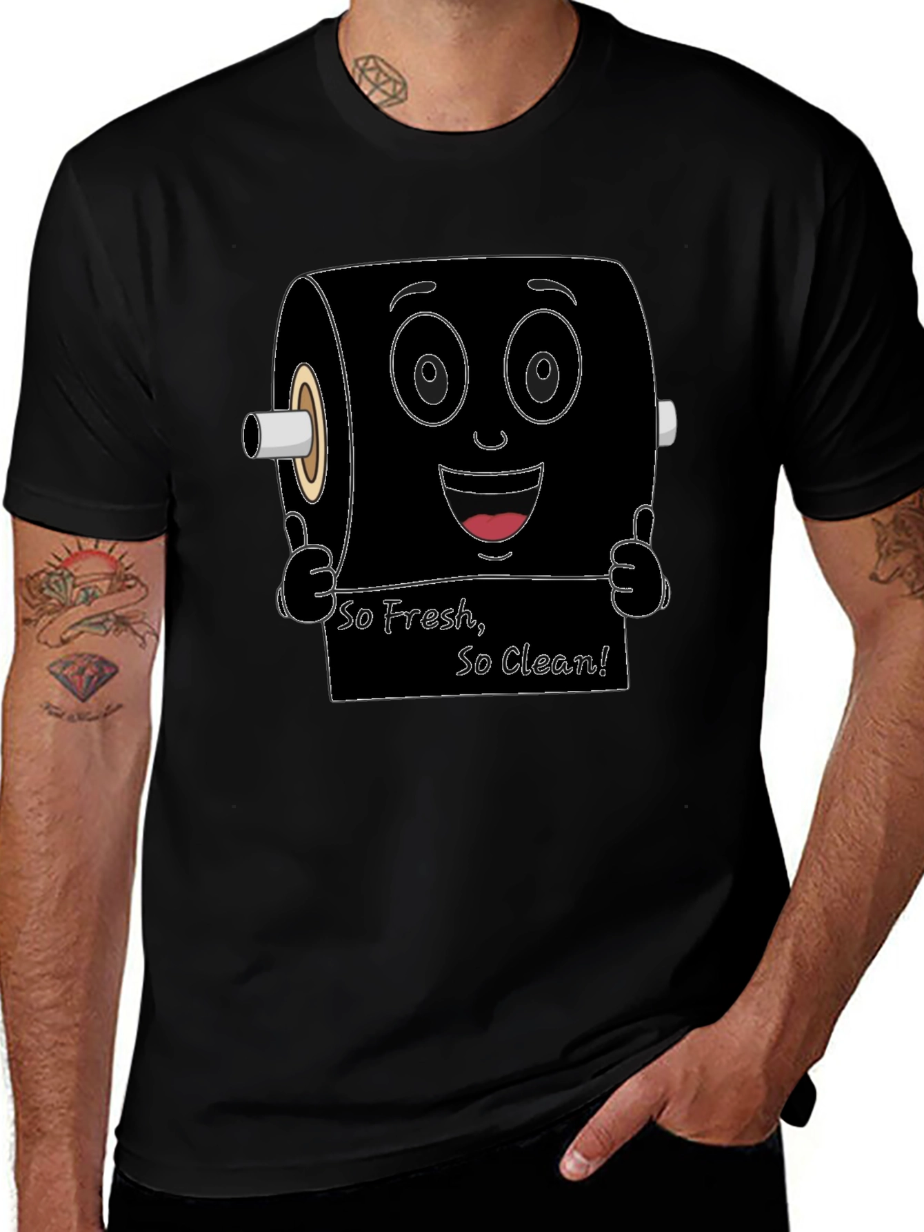 Funny Toilet Paper Roll Graphic T-Shirt