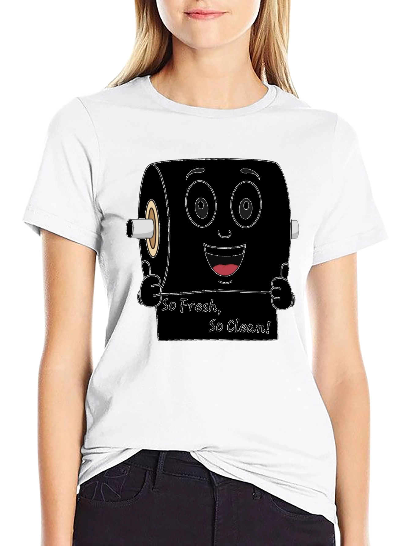 Funny Toilet Paper Roll Graphic T-Shirt