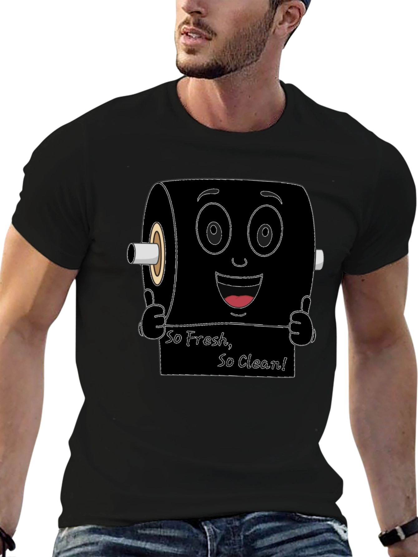 Funny Toilet Paper Roll Graphic T-Shirt