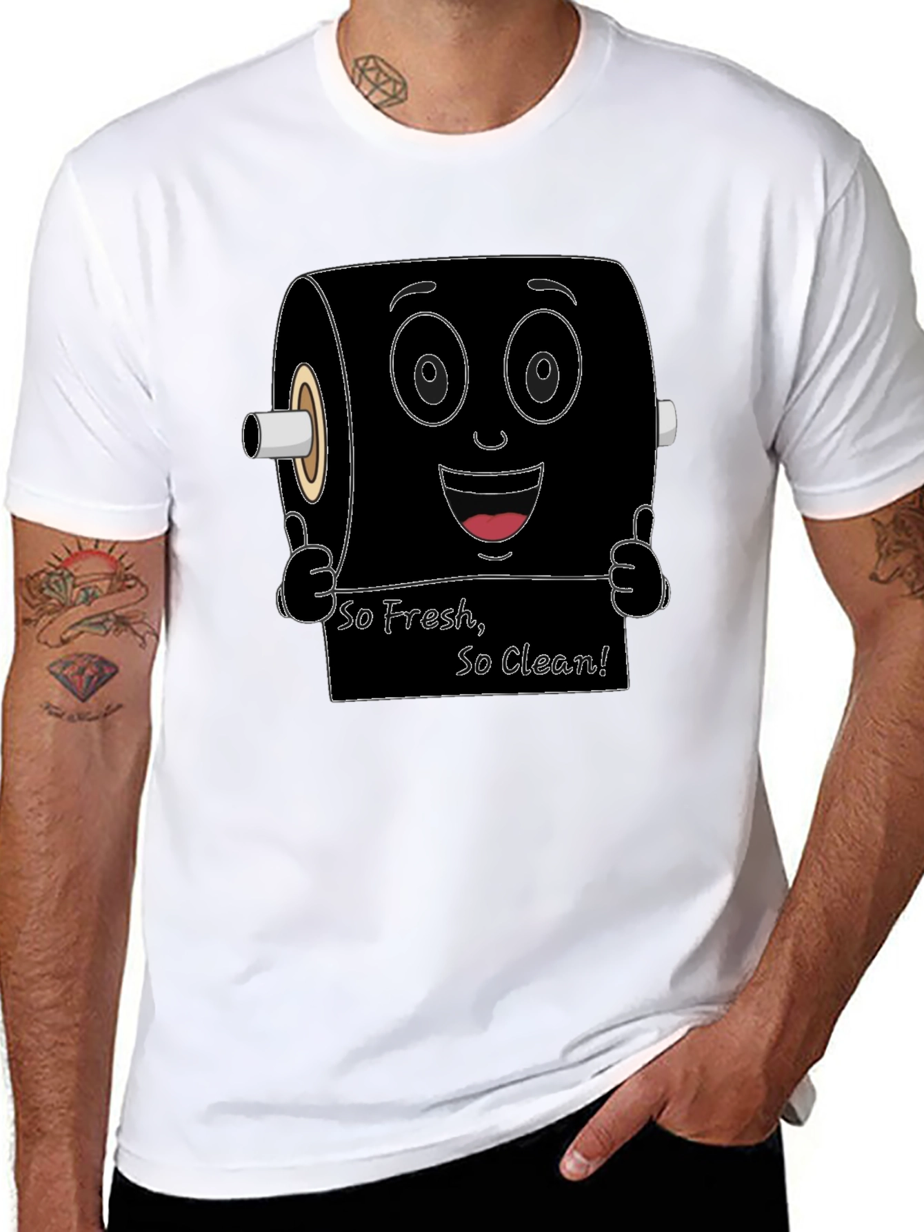 Funny Toilet Paper Roll Graphic T-Shirt