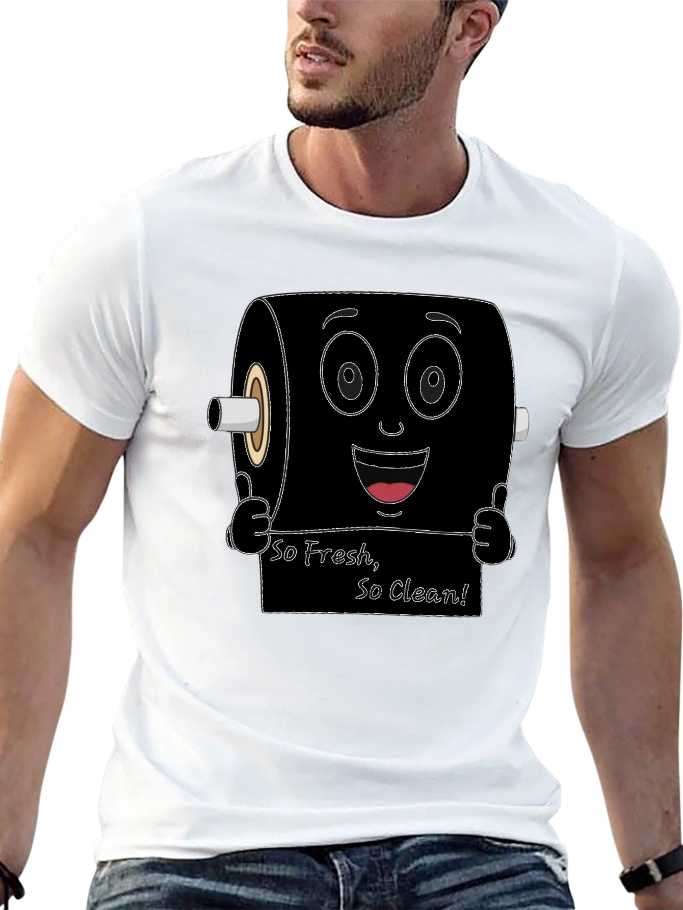 Funny Toilet Paper Roll Graphic T-Shirt