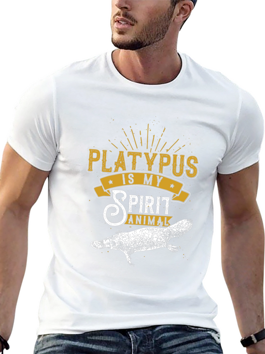 Platypus Spirit Animal Graphic Tee - Unisex Black T-Shirt